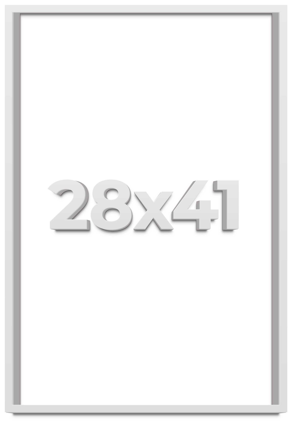 28x41 Shadow Box Frame White | 1 Inches Deep Real Wood Contemporary Shadowbox Di gallery