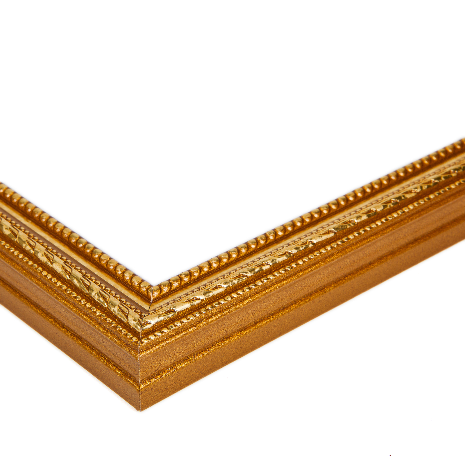 ArtToFrames Custom Picture Poster Frame Beaded Gold 1" Wide Wood gallery