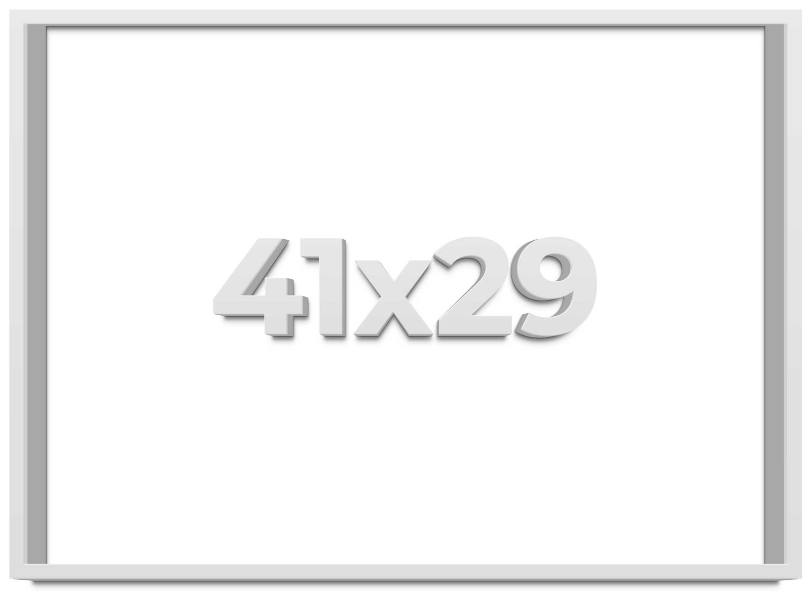 41x29 Shadow Box Frame White | 1 Inches Deep Real Wood Contemporary Shadowbox Di gallery