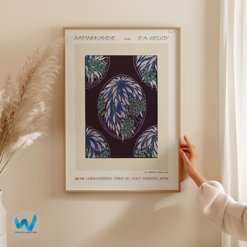 Art Deco Botanical Wall Art Poster by E.A. Seguy Premium Quality gallery