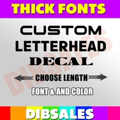 Custom Text Vinyl Lettering Sticker Decal Window Trailer Business Car Name Boat