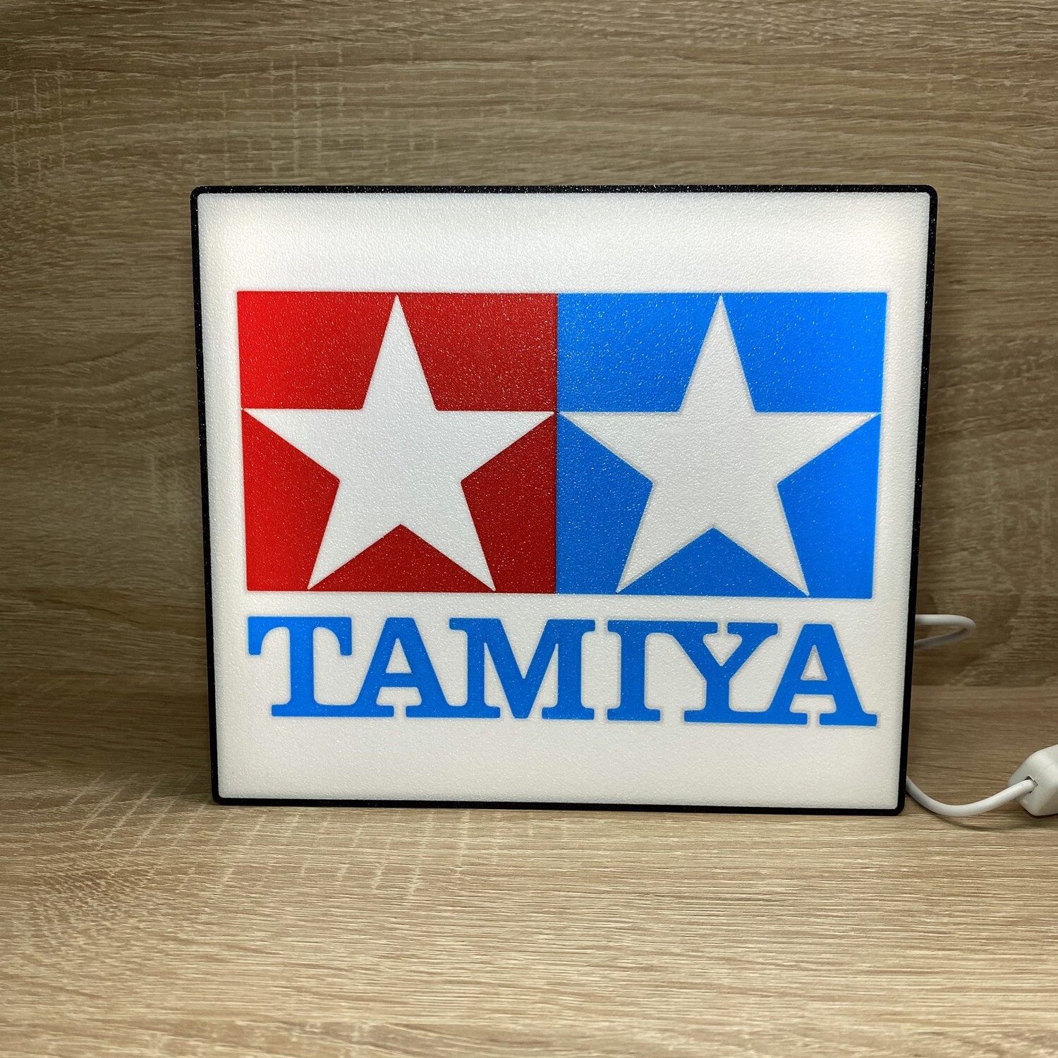 Tamiya Logo Light Box 3D Printed USB LED Lamp Neon Sign For RC Model Display 7in gallery
