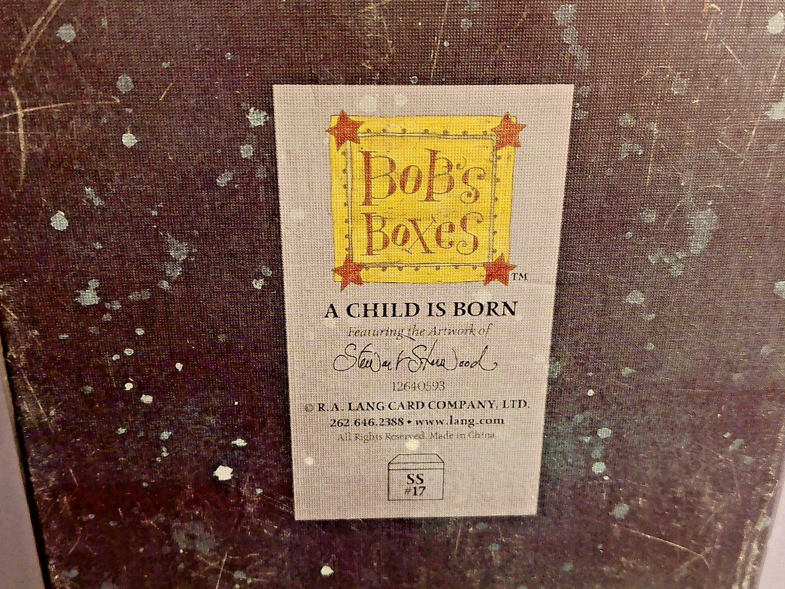 Bobs Boxes Nesting Boxes "A Child Is Born" Set of Two gallery