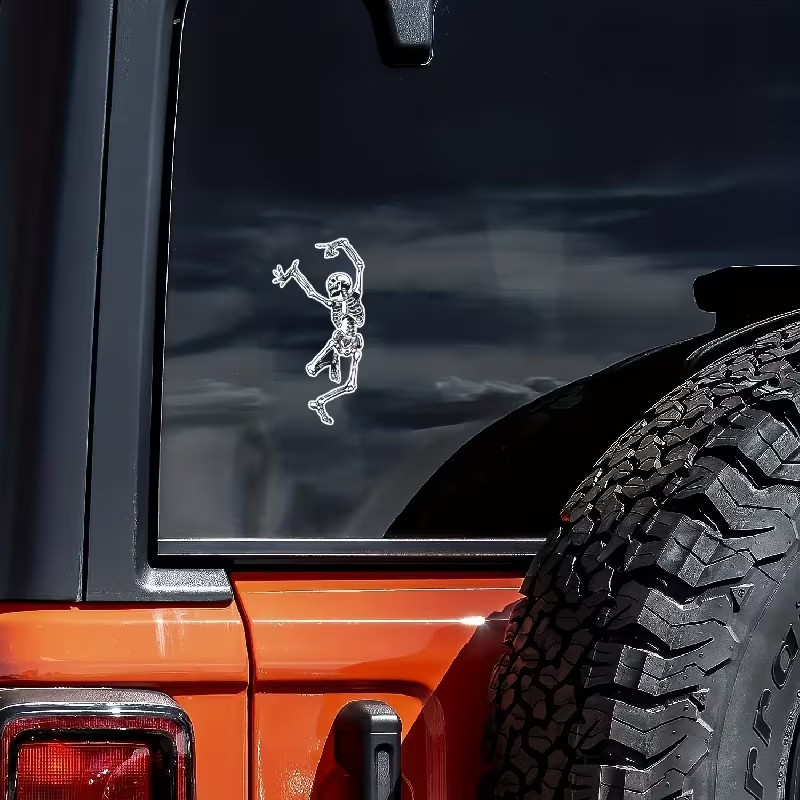 1pc Dancing Skeleton Having Fun Sticker Vinyl Waterproof Sticker Decal gallery