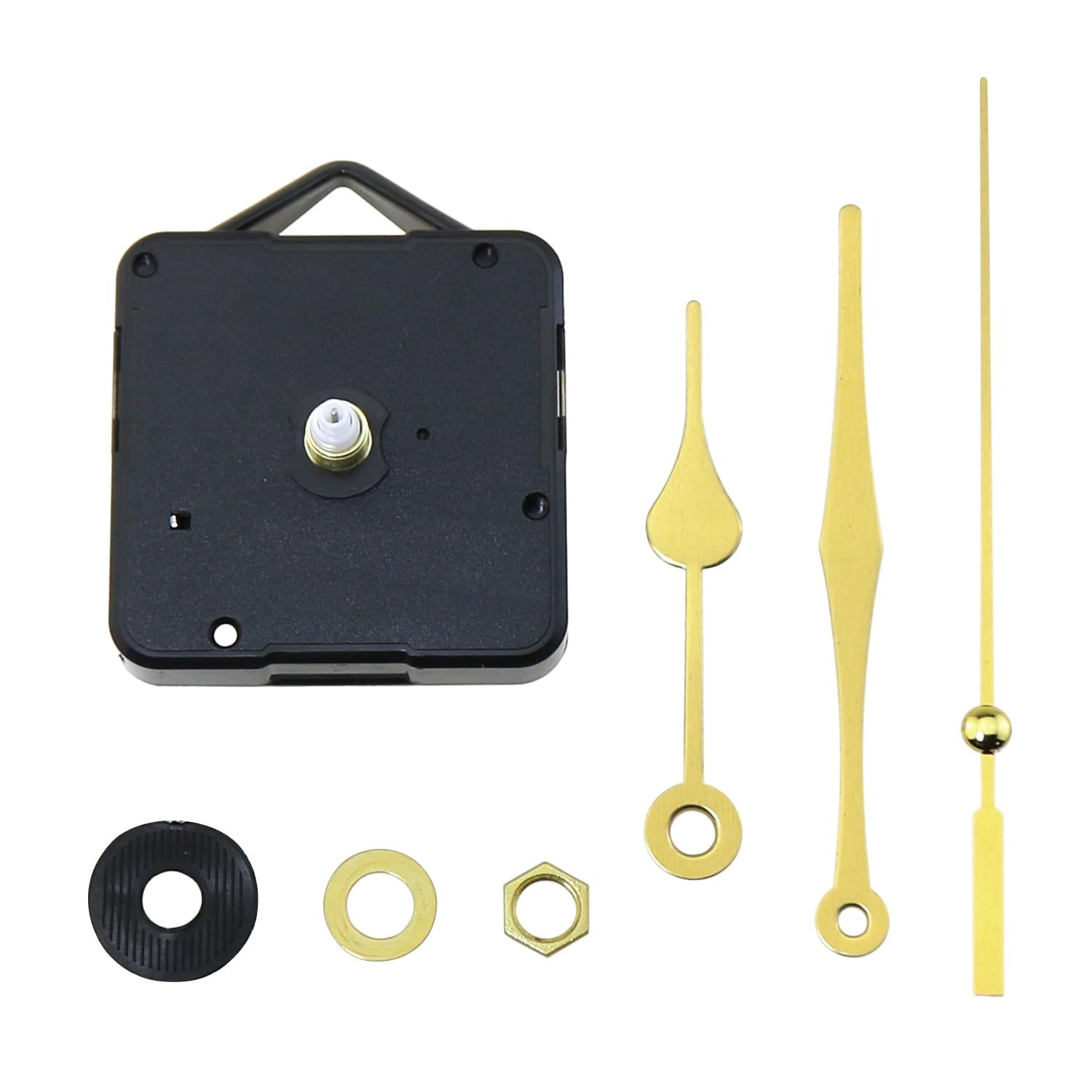 LUORNG Battery Powered DIY Clock Mechanism Replacement Kit Silent Small, Gold gallery