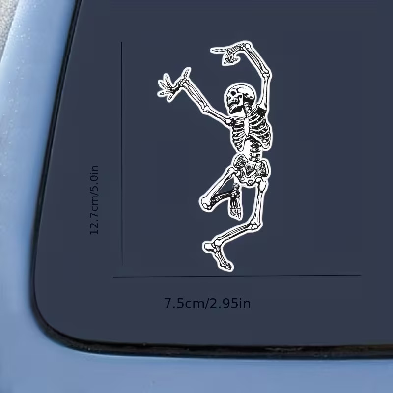 1pc Dancing Skeleton Having Fun Sticker Vinyl Waterproof Sticker Decal gallery