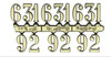 Arabic Gold Clock Numerals - Numbers 3,6,9,12 - Stick On - Choose 6 Sizes! gallery
