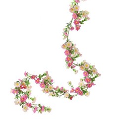 HO2NLE Silk Flower Garland Artificial Sunflower Garland Fake Hanging Vines wi…
