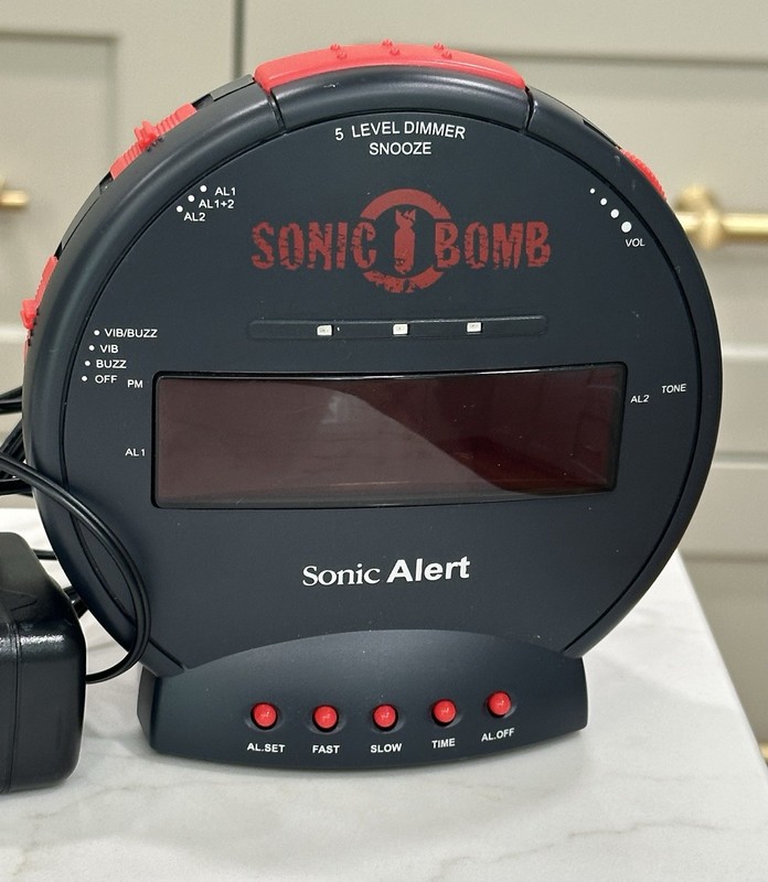 Sonic Bomb Alarm Clock: Model SBB500ss, Tested, No Bed Shaker. gallery
