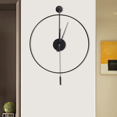 Minimalist Wall Clock Round Home Clock Silent Large Modern Art Decor Home 23.6”