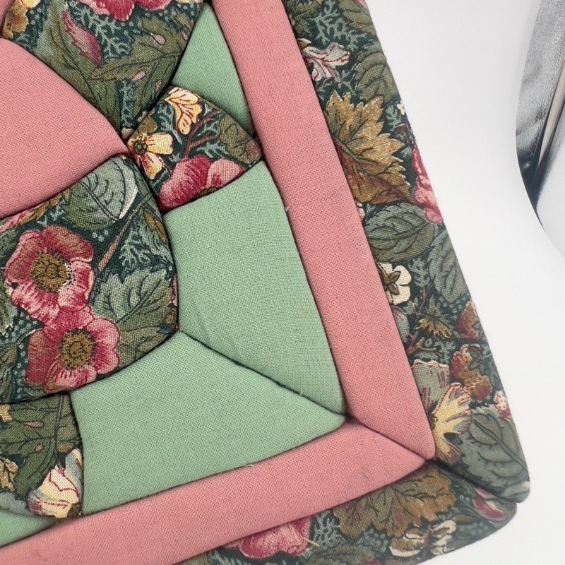 Quilted Patchwork Square Wall Panel Cottage Core Shabby Chic VTG Boho gallery