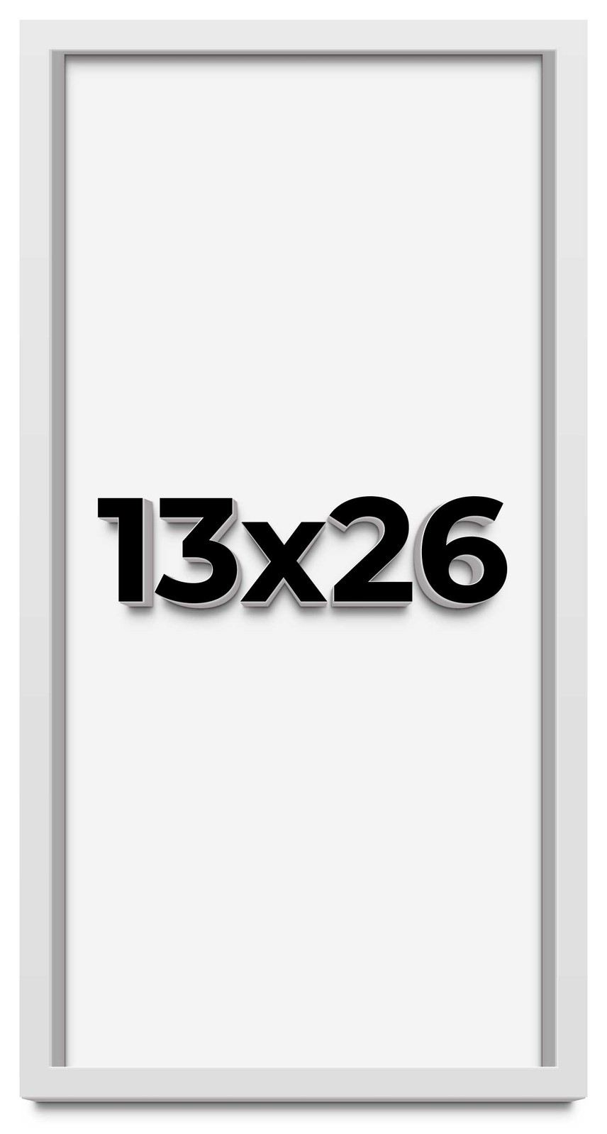 13x26 Shadow Box Frame White | 1 Inches Deep Real Wood Contemporary Shadowbox Di gallery