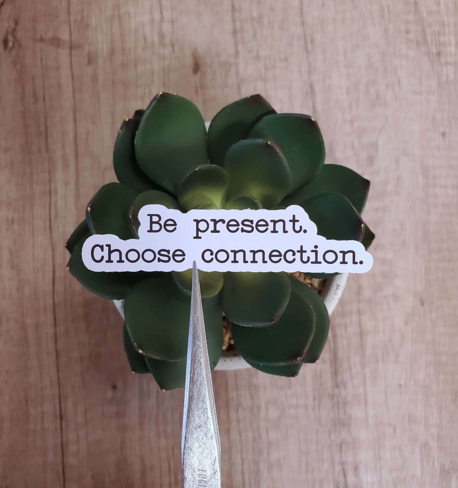 Be Present Choose Connection Vinyl Sticker | Contour Cut, Glossy Vinyl gallery