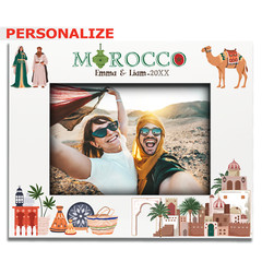 PERSONALIZE-Morocco Theme Picture Frame-Wedding, Honeymoon, Vacation, Travel