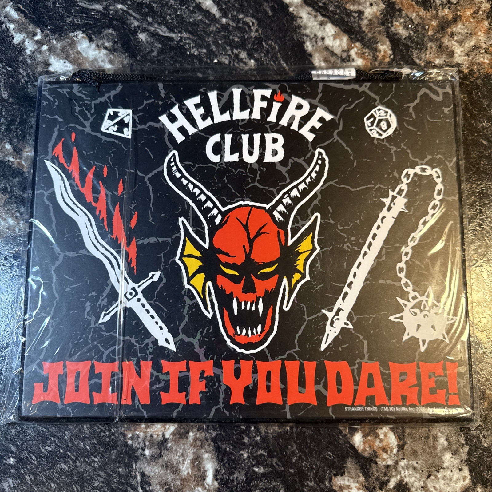 Stranger Things Hellfire Club Reversible Hanging Sign Wall Art | 10 x 8 Inches gallery