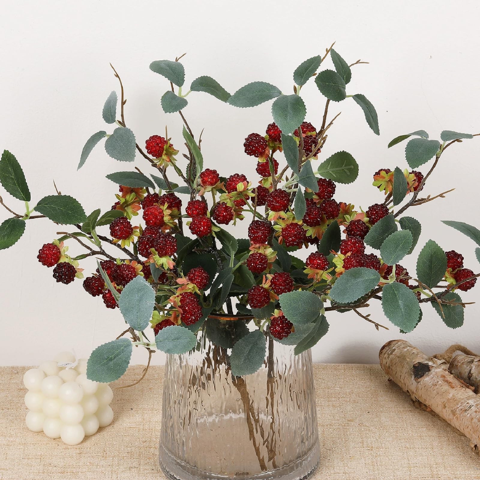 QFSH 7Pcs Artificial Raspberry Plant Stems 15.7'' Simulated Berry Bouquet for... gallery