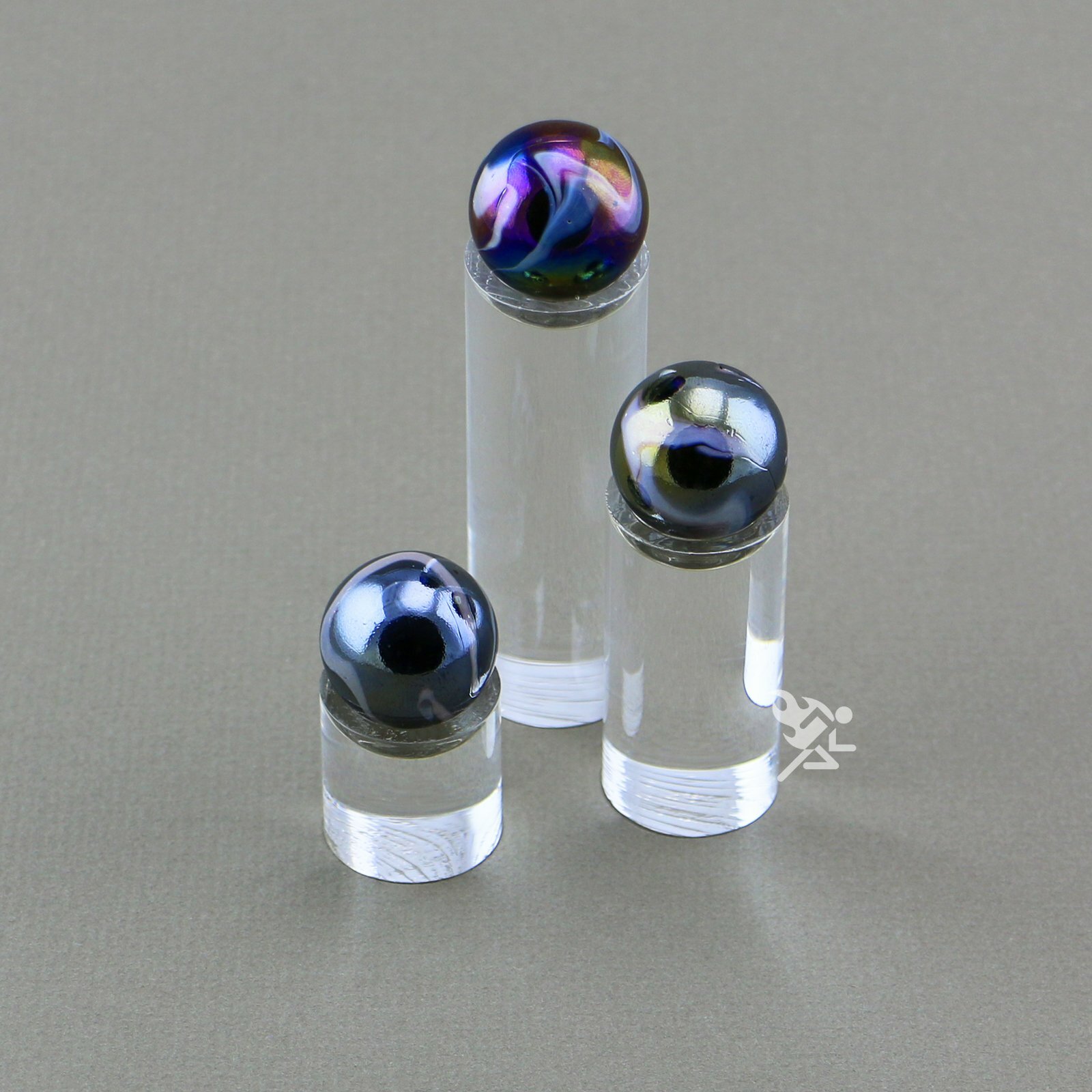 Dimple Riser 3 Piece Set Clear Round Columns, 1 Pack gallery