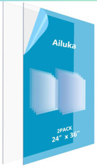 24×36 Inch Plexiglass Panels/Plastic Sheet 4 Pack, 0.03″ Thick Shatterproof
