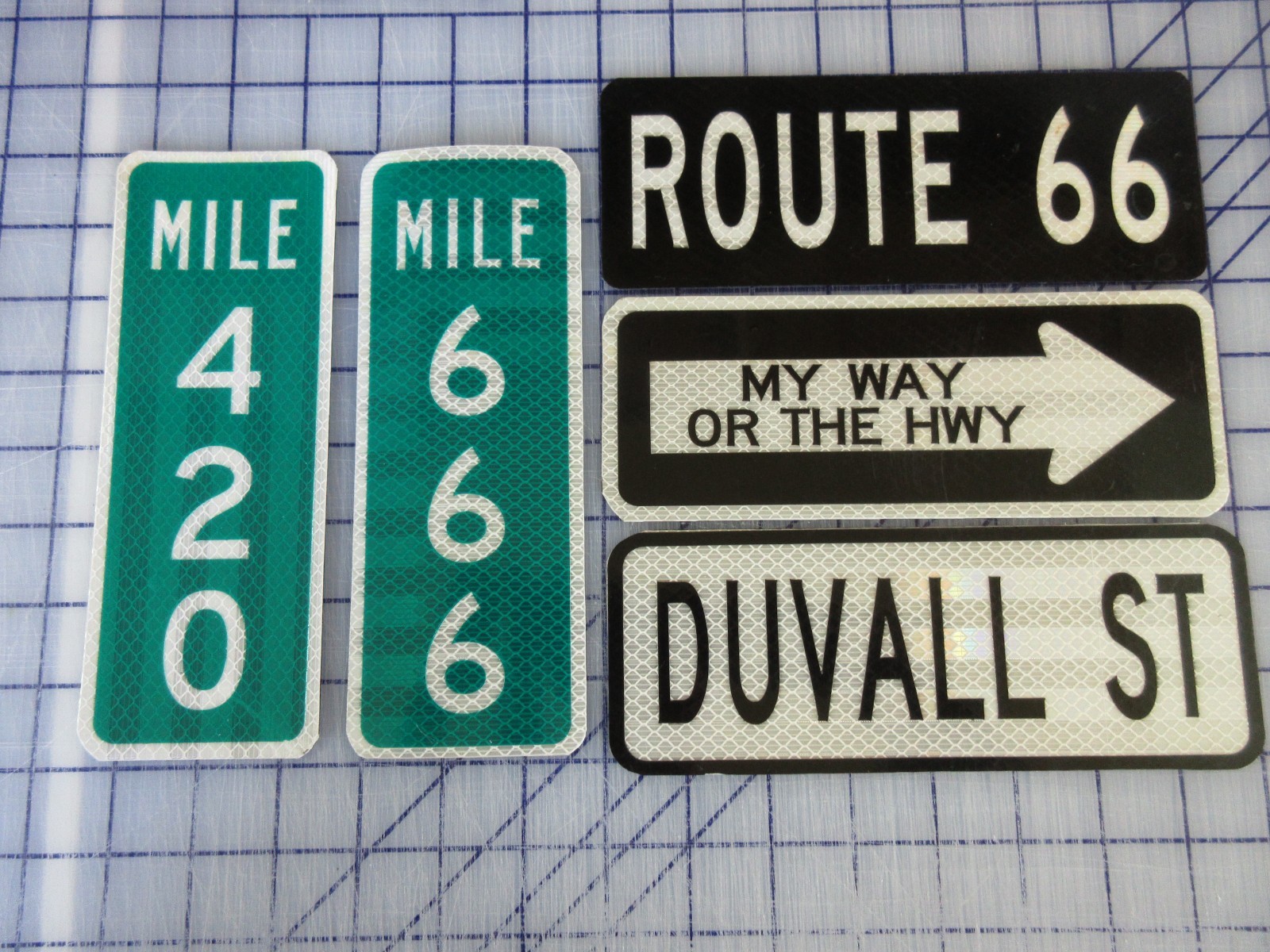 Reflective Road Sign Magnet Psycho Path My Way or the Hwy Mulholland Dr Dash Cam gallery
