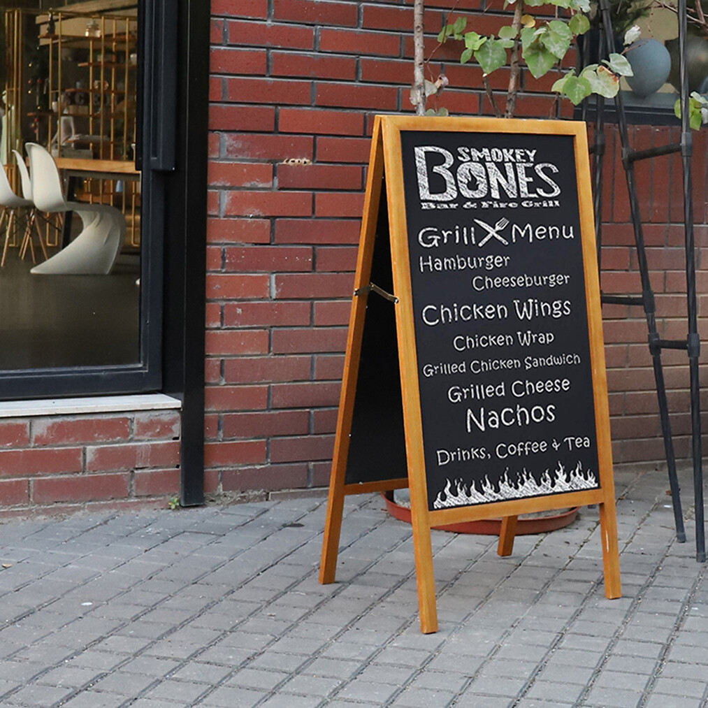 Magnetic A-Frame Chalkboard Message Sign Board Extra Large 44"x22" Free Standing gallery