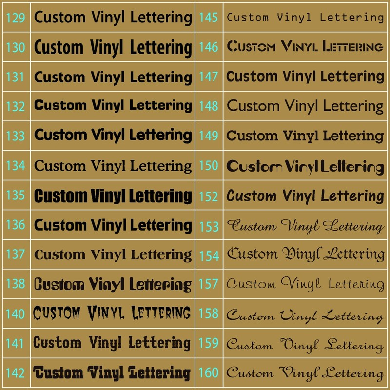 Personalized Decal Customized Sticker Vinyl Lettering Numbers Name Business gallery