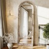Rustic White Arched Full Body Mirror 63"x21" - Solid Wood Frame Floor Mirror gallery