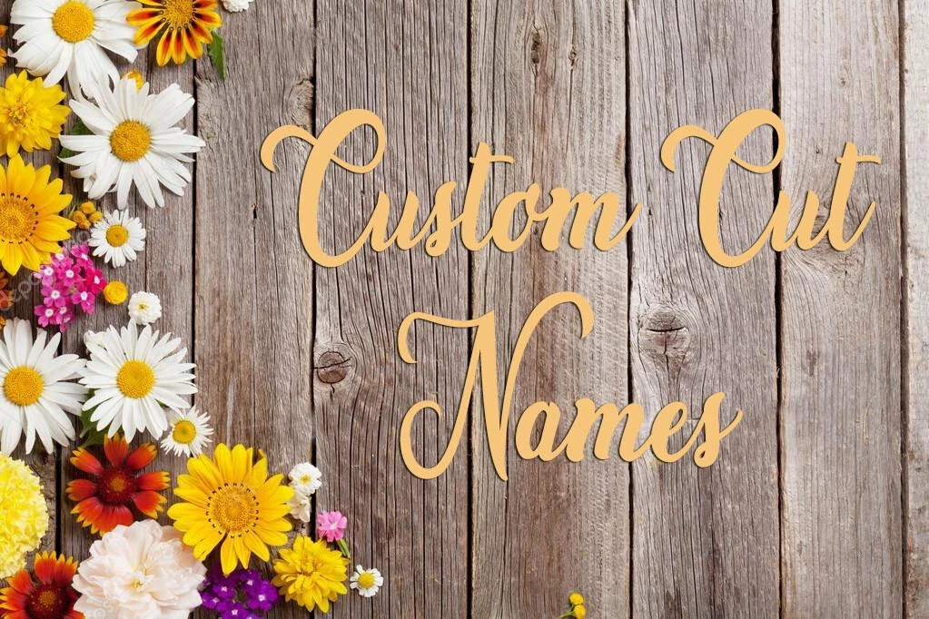 Personalised MDF Joined Names Custom Cut Out Wooden Letters Shapes 3mm Thick gallery