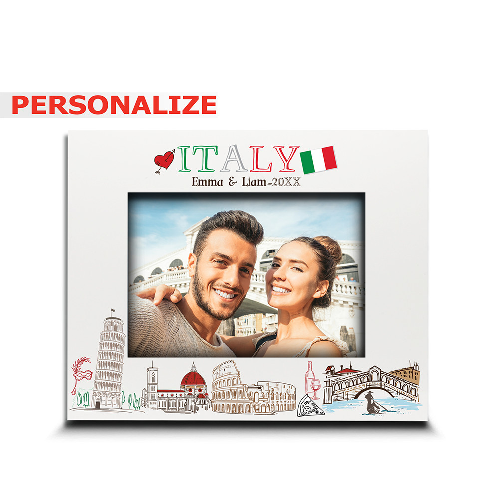 PERSONALIZE-Italy Picture frame-Wedding, Honeymoon, Vacation in Italy gallery