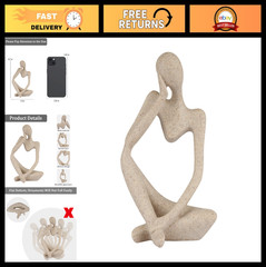 Abstract Sandstone Resin Thinker Sculpture – Collectible Figurine for Home Offic