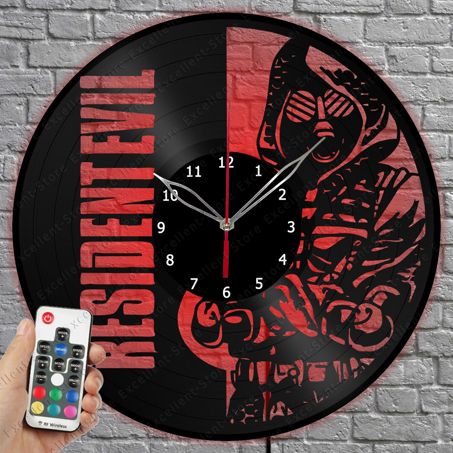 LED Vinyl Clock Resident Evil LED Light Vinyl Record Wall Clock Home Decor 1293 gallery