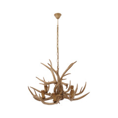 Rustic Antler Chandelier Lighting,Retro Deer Antler Chandelier 6 Light,E12 Ba…