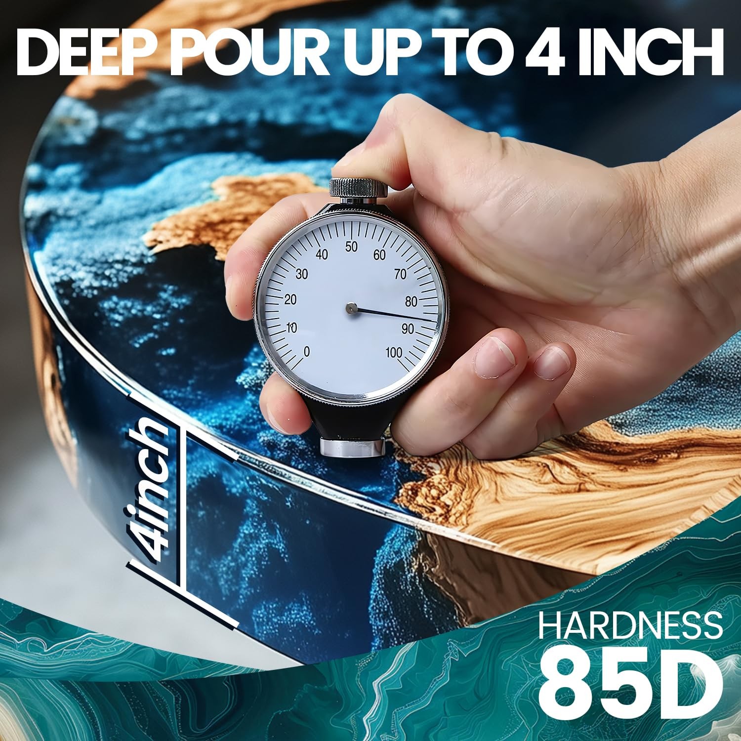 Deep Pour Epoxy Resin Kit 1.5 Gallon Clear High Temp Resistant 2-4 Inch gallery