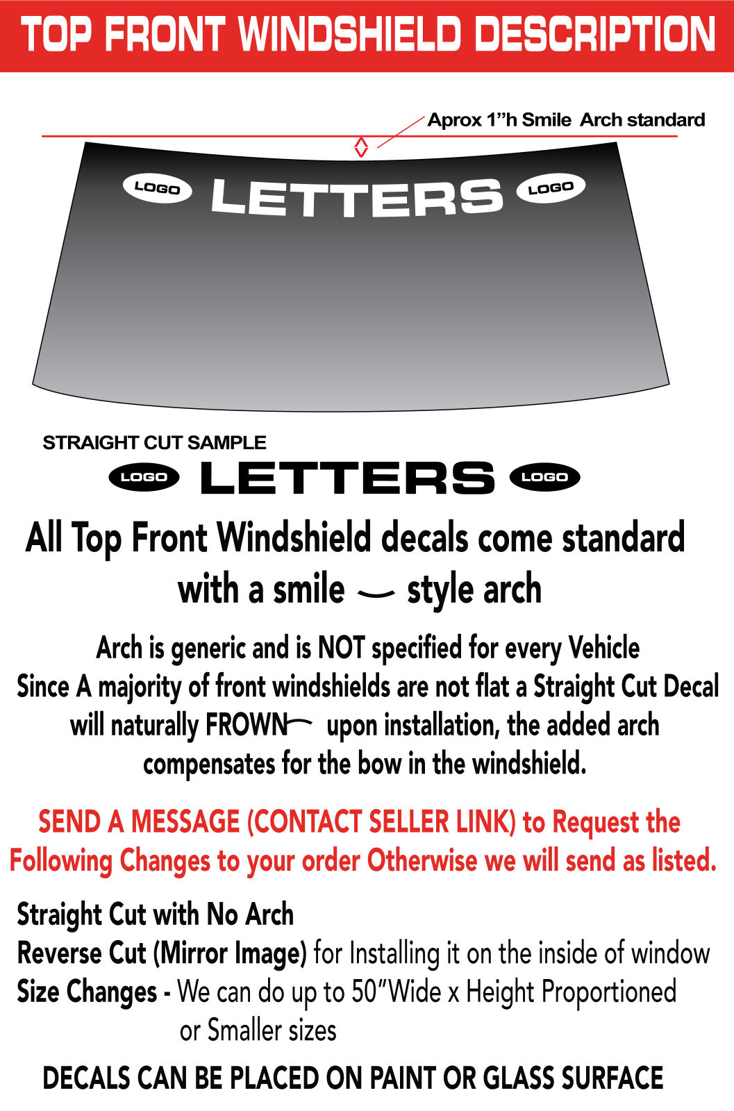 CINCINNATI BENGALS WINDSHIELD DECAL STICKER 40" x 5" ANY 1 color gallery