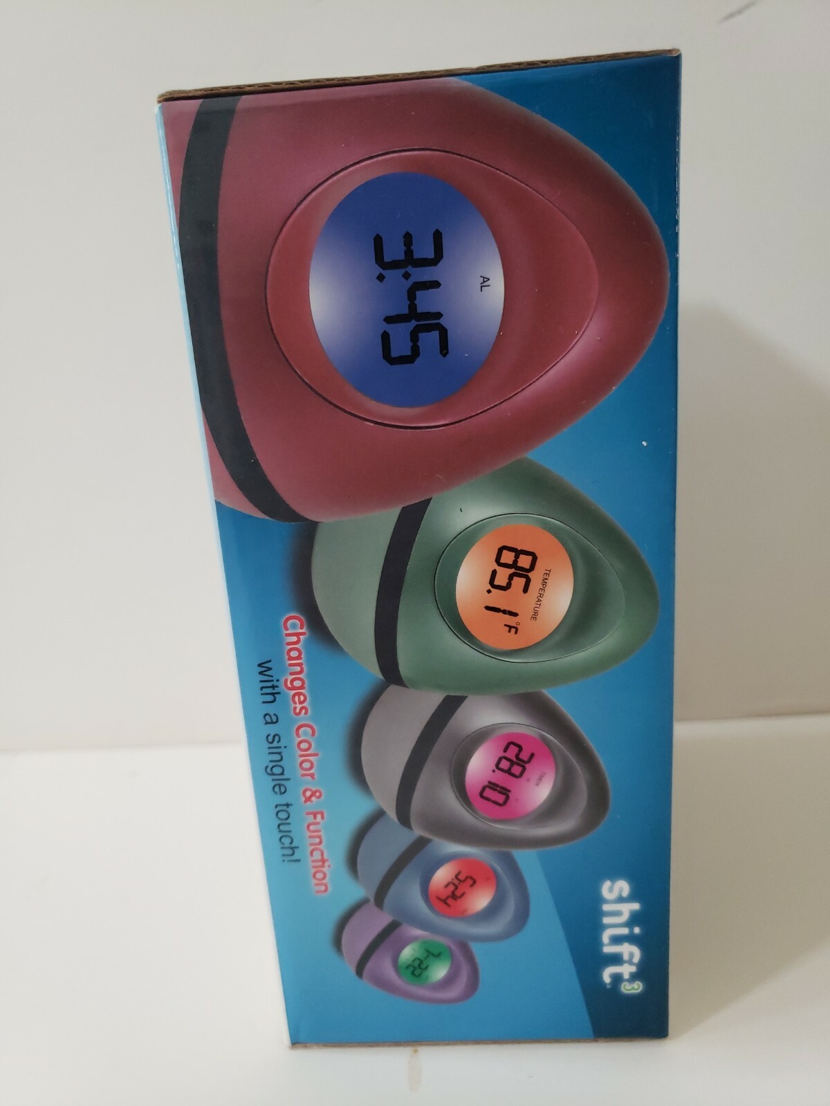 SHIFT3 GREEN 5-IN-1 COLOR CHANGING LCD CLOCK - BRAND NEW IN BOX gallery