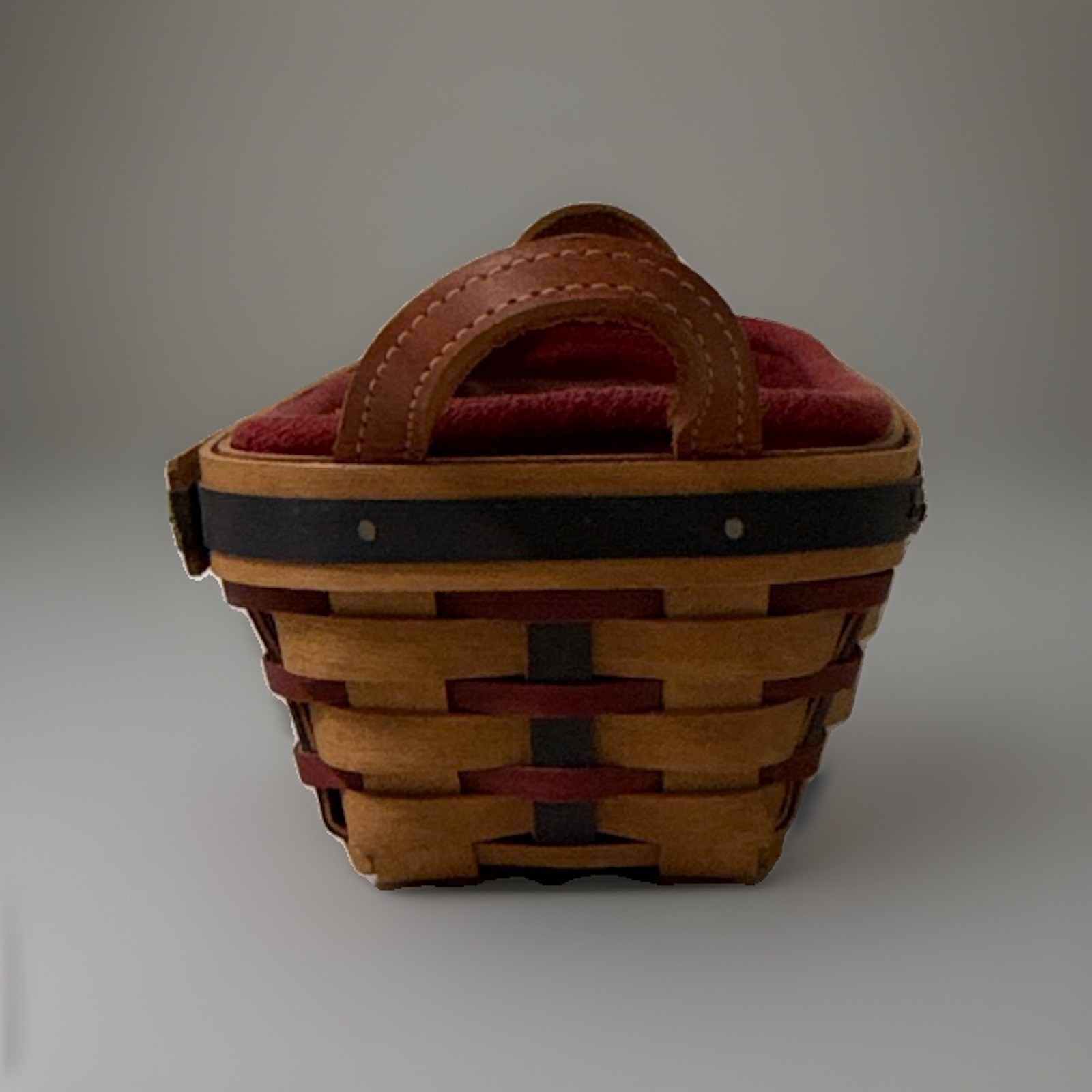 Longaberger Small Rectangular Basket w/ Handles & Americana Liner B4 2003 gallery