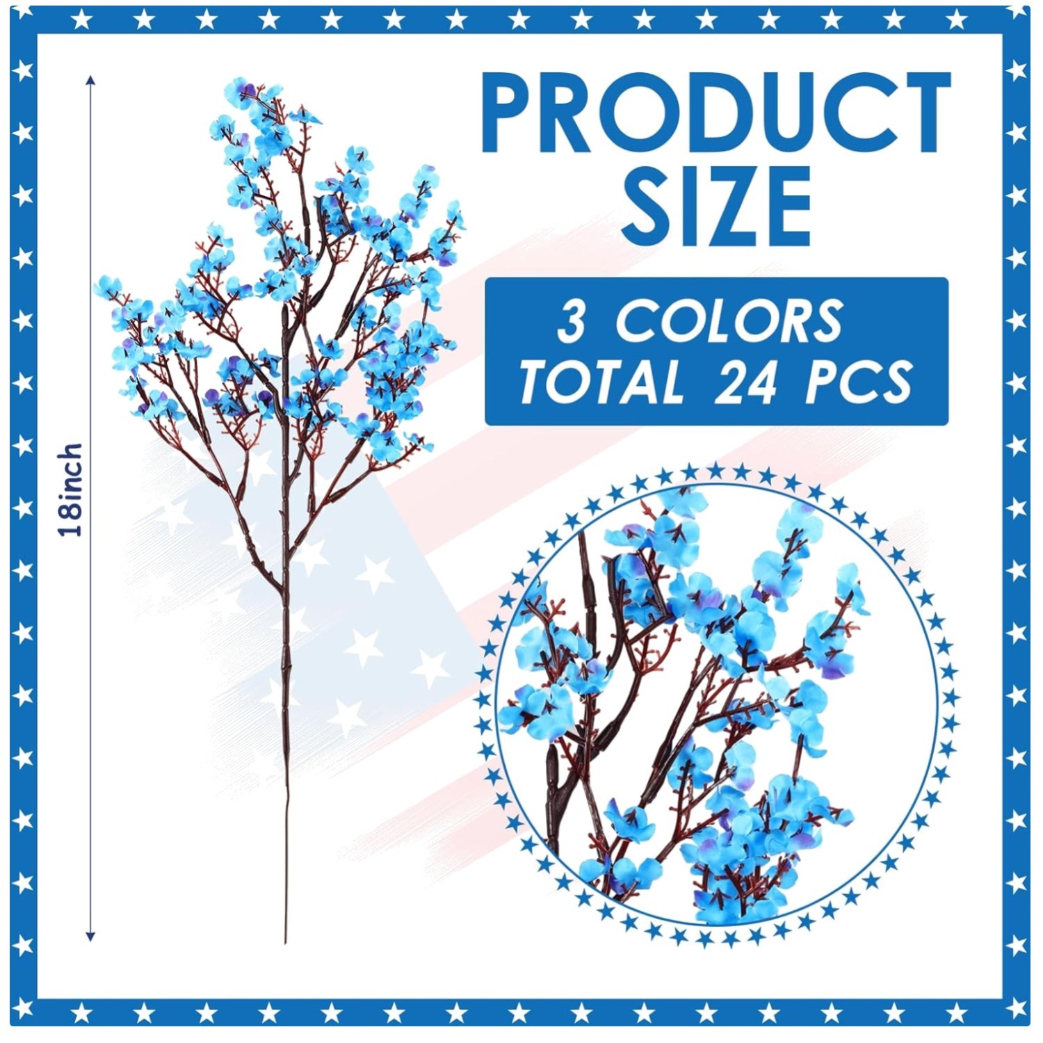 Independence Day Table Centerpieces 24 Pcs Fake Flowers gallery
