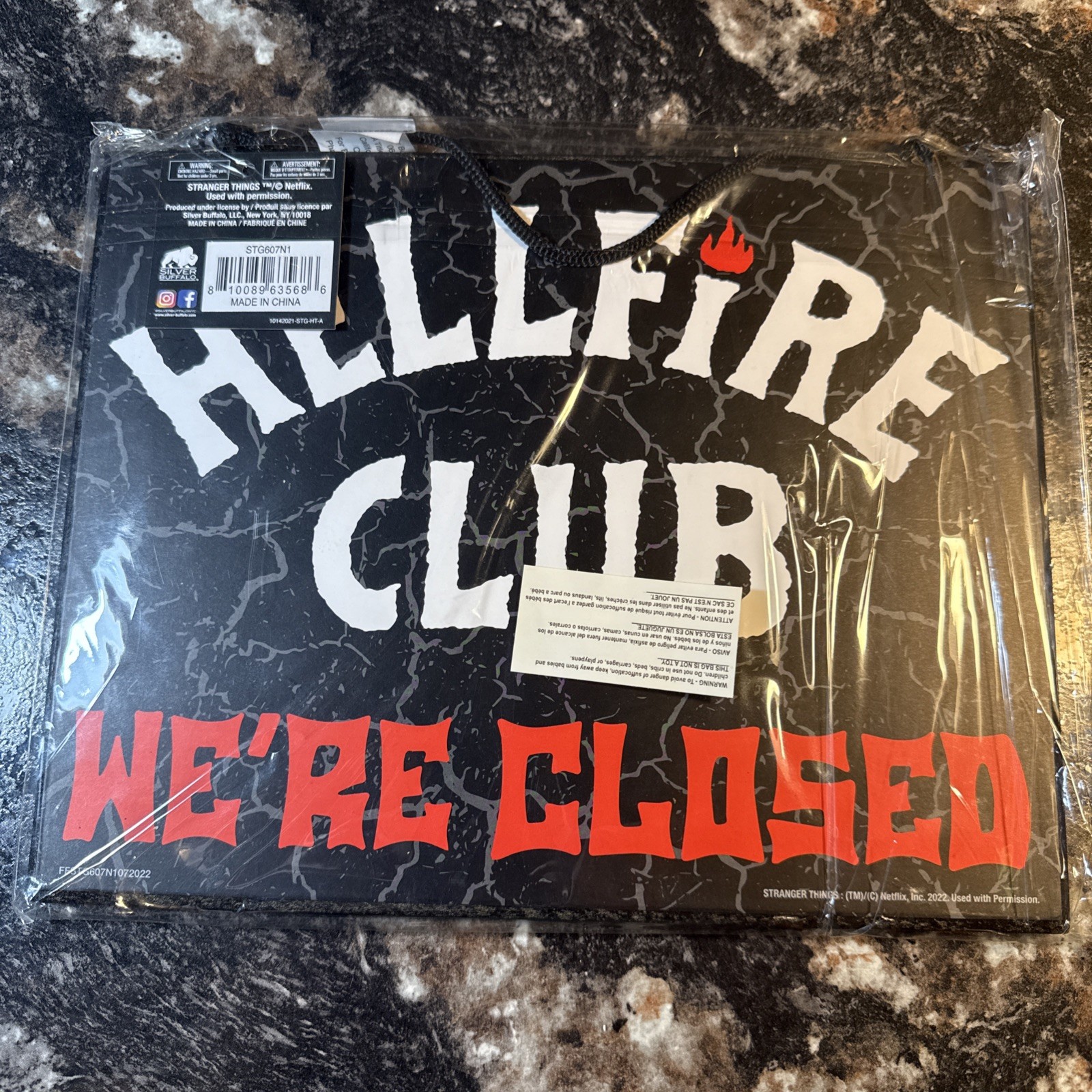 Stranger Things Hellfire Club Reversible Hanging Sign Wall Art | 10 x 8 Inches gallery