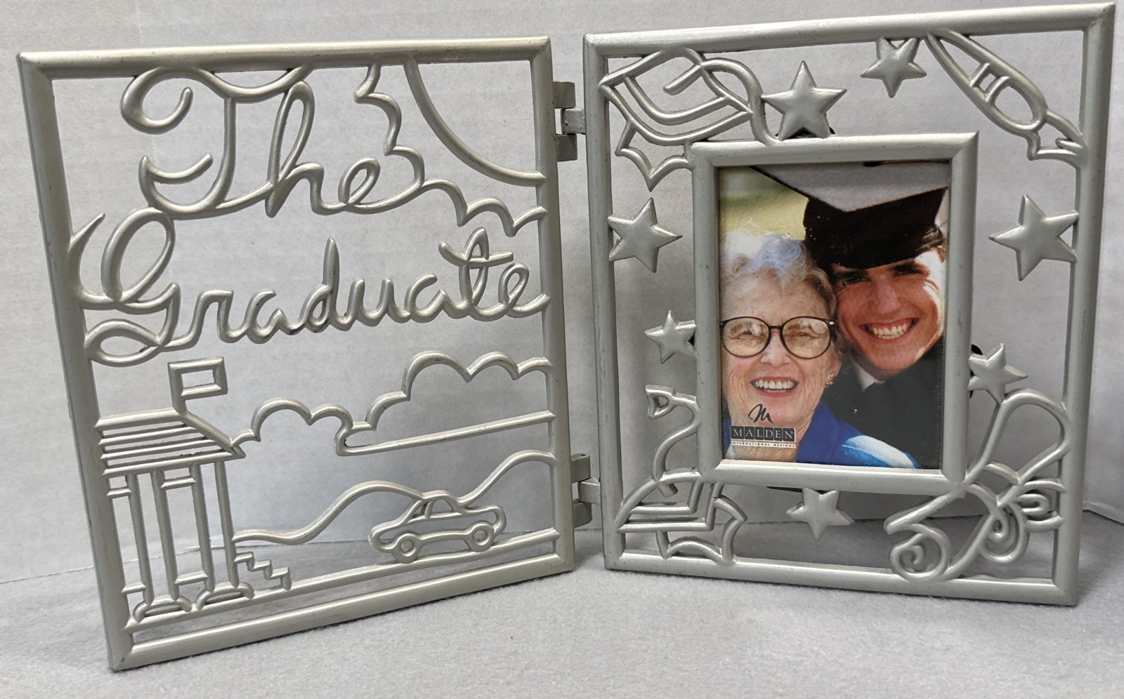 Graduation Frame Double Hinged Brushed Silver Free Standing The Graduate gallery