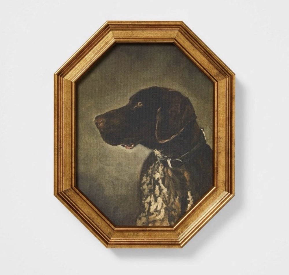 NEW! Threshold Studio McGee - Pointer Dog Wall Art in Frame - 8" x 10"