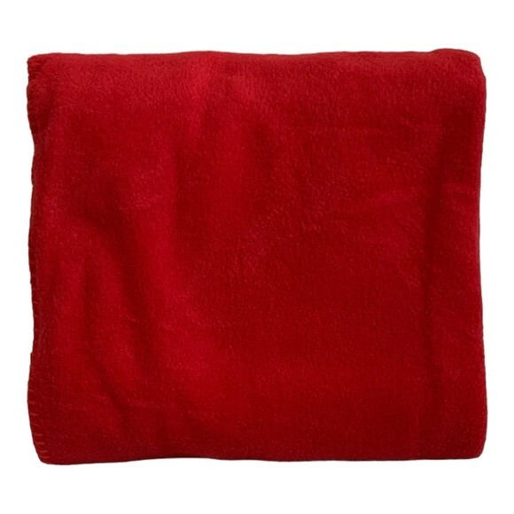 Red Plush Throw Blanket 60x48 Soft Fleece Polyester Couch Bed New gallery
