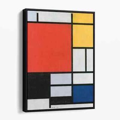 Composition with Red, Yellow, Blue, Black (1921) Mondrian Canvas Print Wall Art