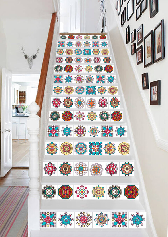 3D Color Pattern AZ361 Stair Risers Decoration Mural Vinyl Wallpaper Kay gallery