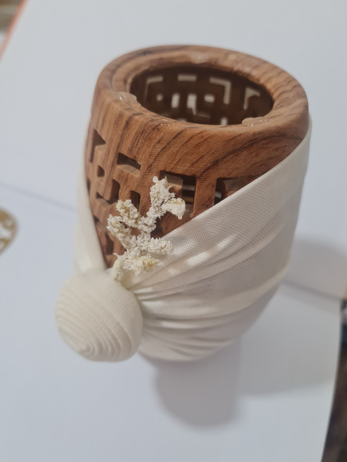 Handmade Mini Wood Mabkhara Arabic Incense Burner Bakhoor Holder Fabric Decorate gallery