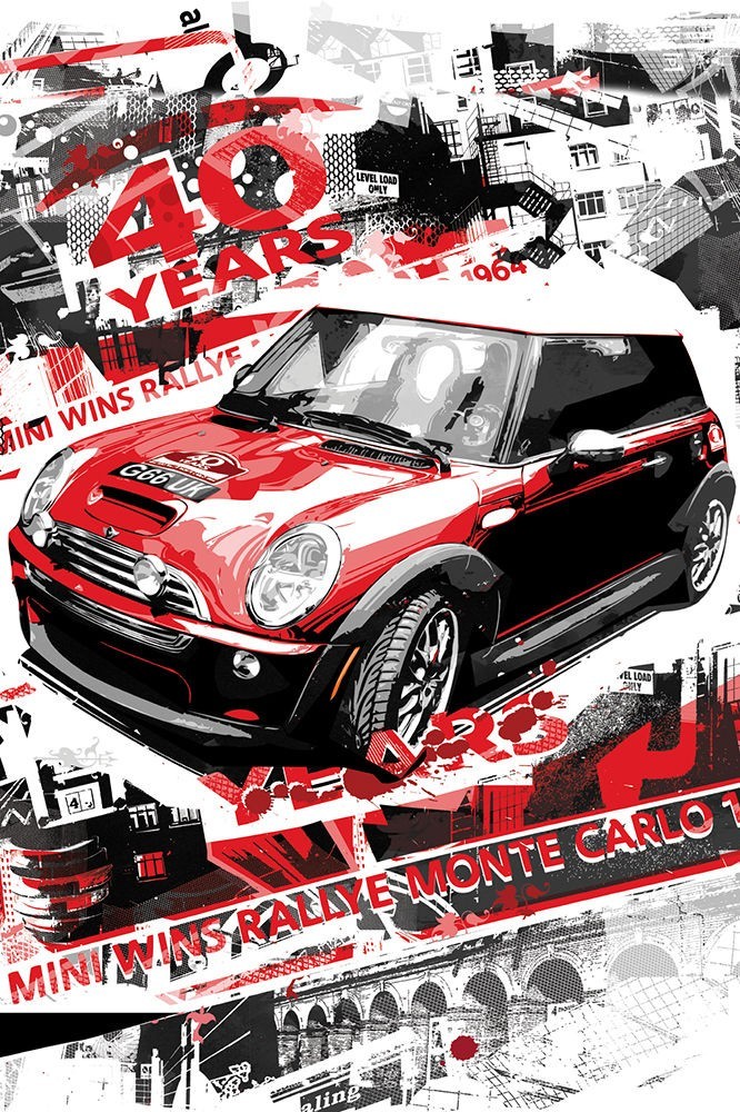 Poster Studio B - Mini Cooper UK Rallye Monte Carlo 24x36" NEW Wall Art CJ1523 gallery