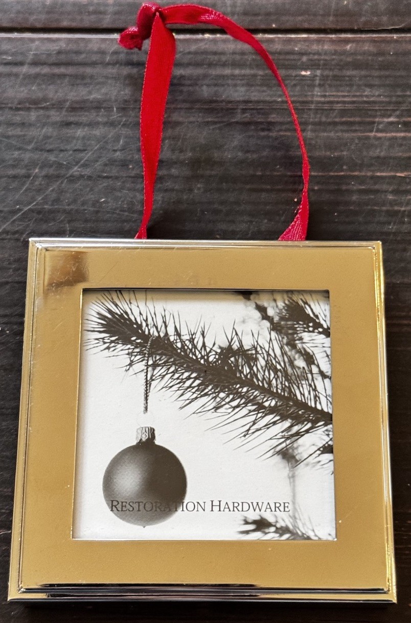 Restoration Hardware Silver Photo Frame Square 3" x 3" Size with 2.5" photo gallery