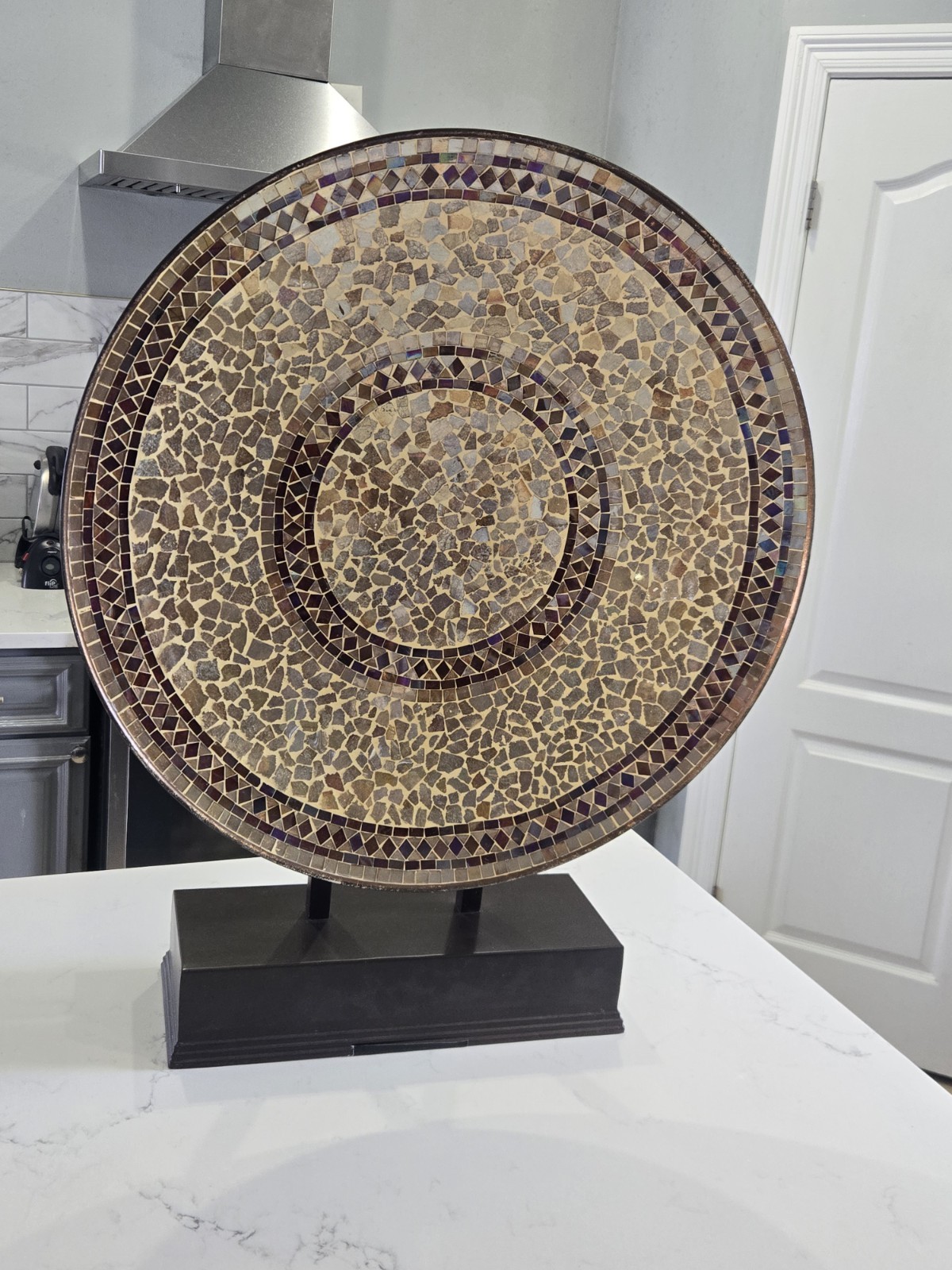 Matching Mosaic Vase & Decorative Plate Set – Beautiful Accent Décor gallery