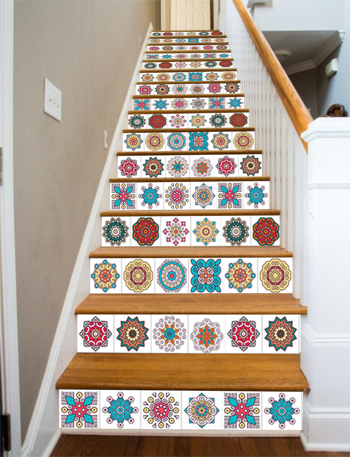 3D Color Pattern AZ361 Stair Risers Decoration Mural Vinyl Wallpaper Kay gallery