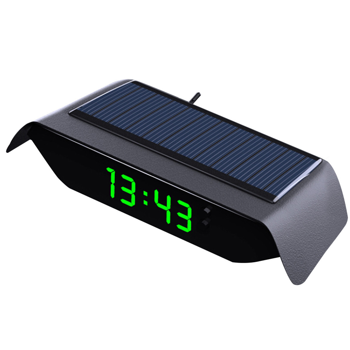 Solar Digital Clock Thermometer Auto Clocks With LCD Screen Display For Car Dash gallery