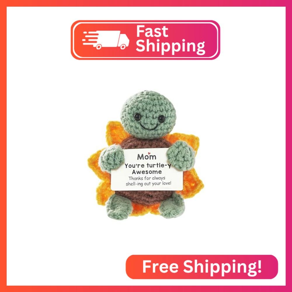 Handmade Mini Positive Turtle Crochet - Sweet Gift for Mom from Daughter or Son gallery