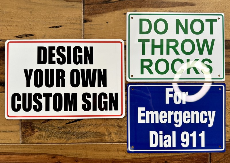 Personalized Custom Aluminum Signs, 12x8", for Outdoor, Indoor, Office, Airbnb gallery